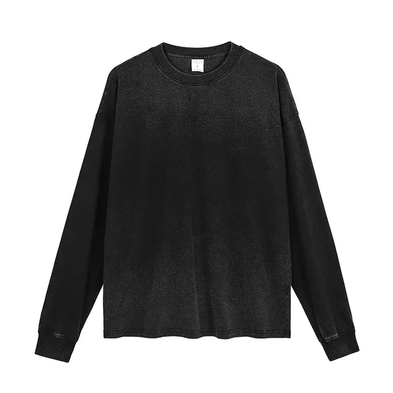 Thumbnail: YLS Oversized Blank Long Sleeve 100%Cotton T Shirt Tops Custom Graphic Tees