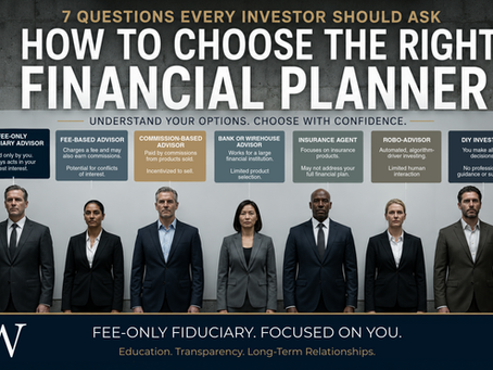 Wall of types of financial planners