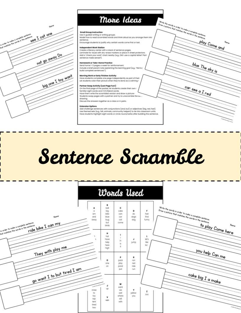 Sentence Scramble 2