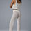 Thumbnail: Striped Mesh Tropical Nights Flare Pant - Ivory