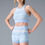 Thumbnail: Sport Play High-Waist Knit Short - Seashell Blue/Ivory