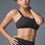 Thumbnail: Pinstripe Jacquard Captivate Bra - Anthracite/Black