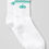 Thumbnail: Unisex Half-Crew Throwback Sock - White/Spruce Green