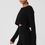Thumbnail: Cashmere Plush Waffle Cropped Long Sleeve - Black