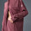 Thumbnail: Micro Plisse Shirt Dress - Burgundy Truffle