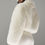 Thumbnail: Opulent Faux Fur Cropped Jacket - Ivory
