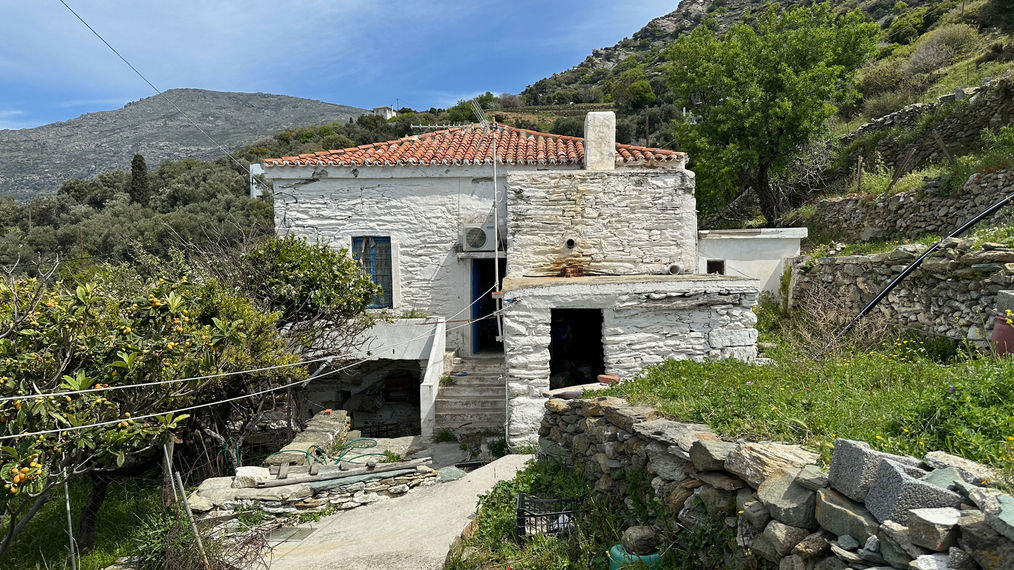 old photo before rennovation of traditional house in ANdros