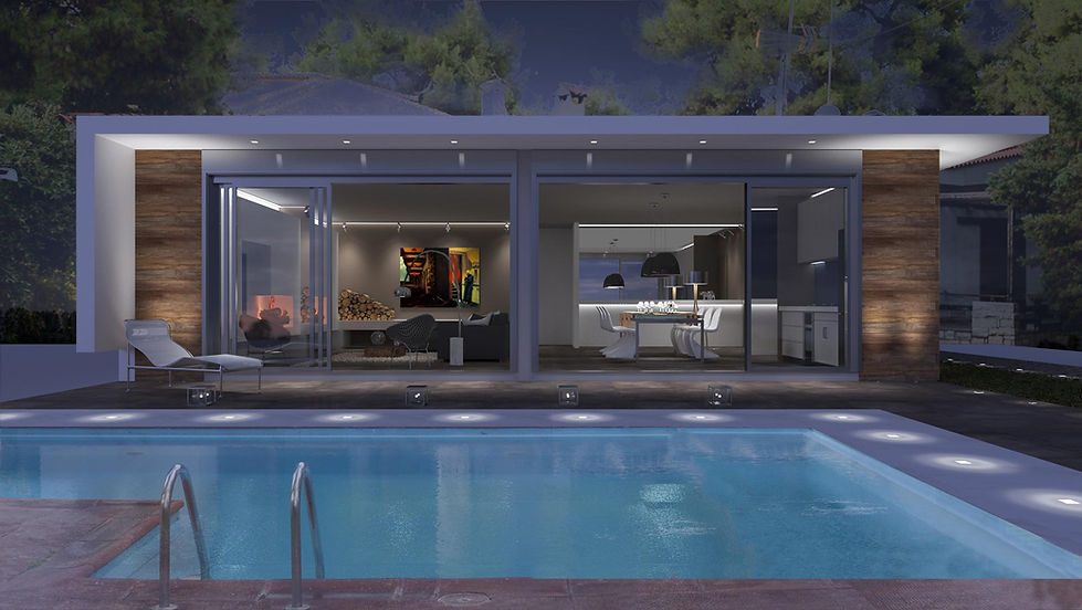 Vray exterior remodelling proposal with a pool.