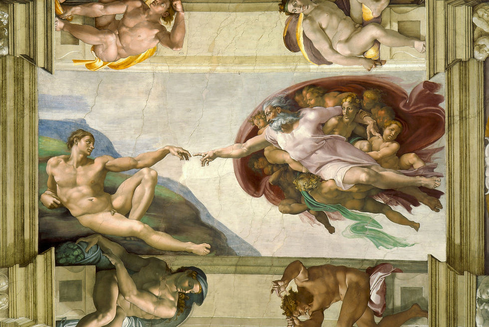 Image 9: God creates Adam. Image source: Belongs to respective owner.
