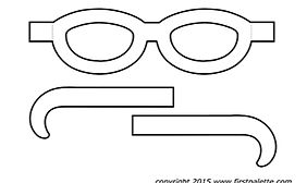 X-ray glasses craft template