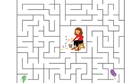 A maze activity sheet