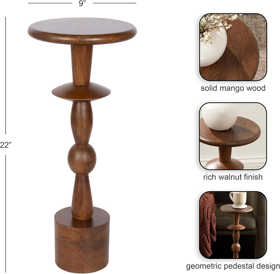 walnut wood totem table