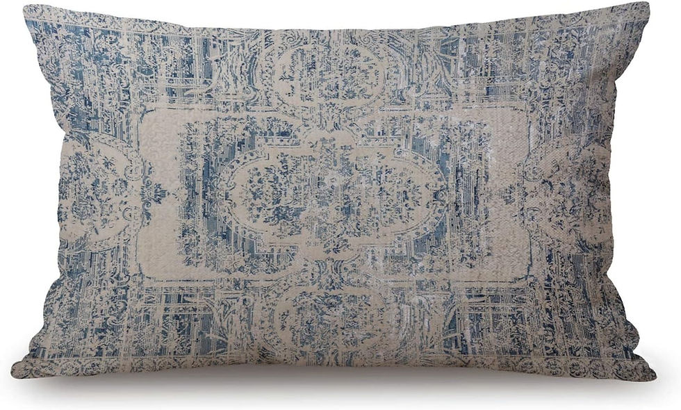 blue tribal pillow