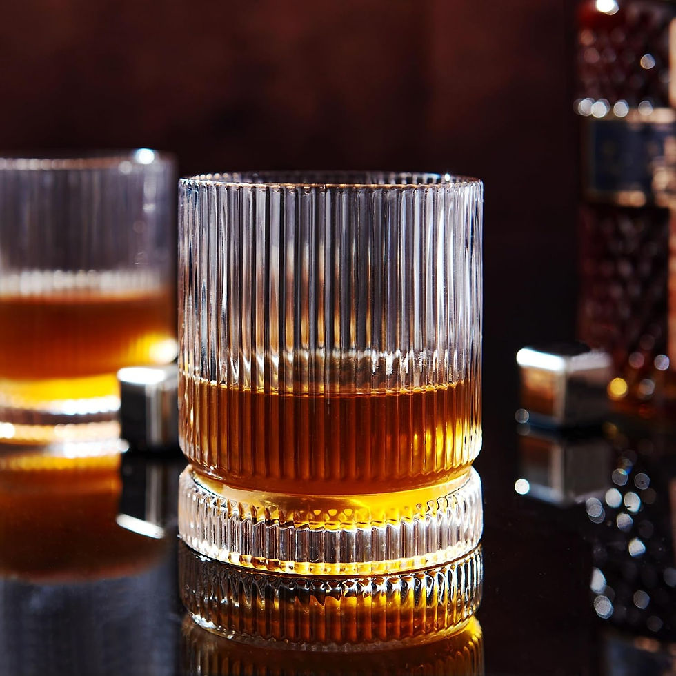 ribbed glassware