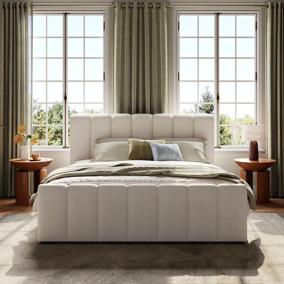 linen bed queen size upholstered