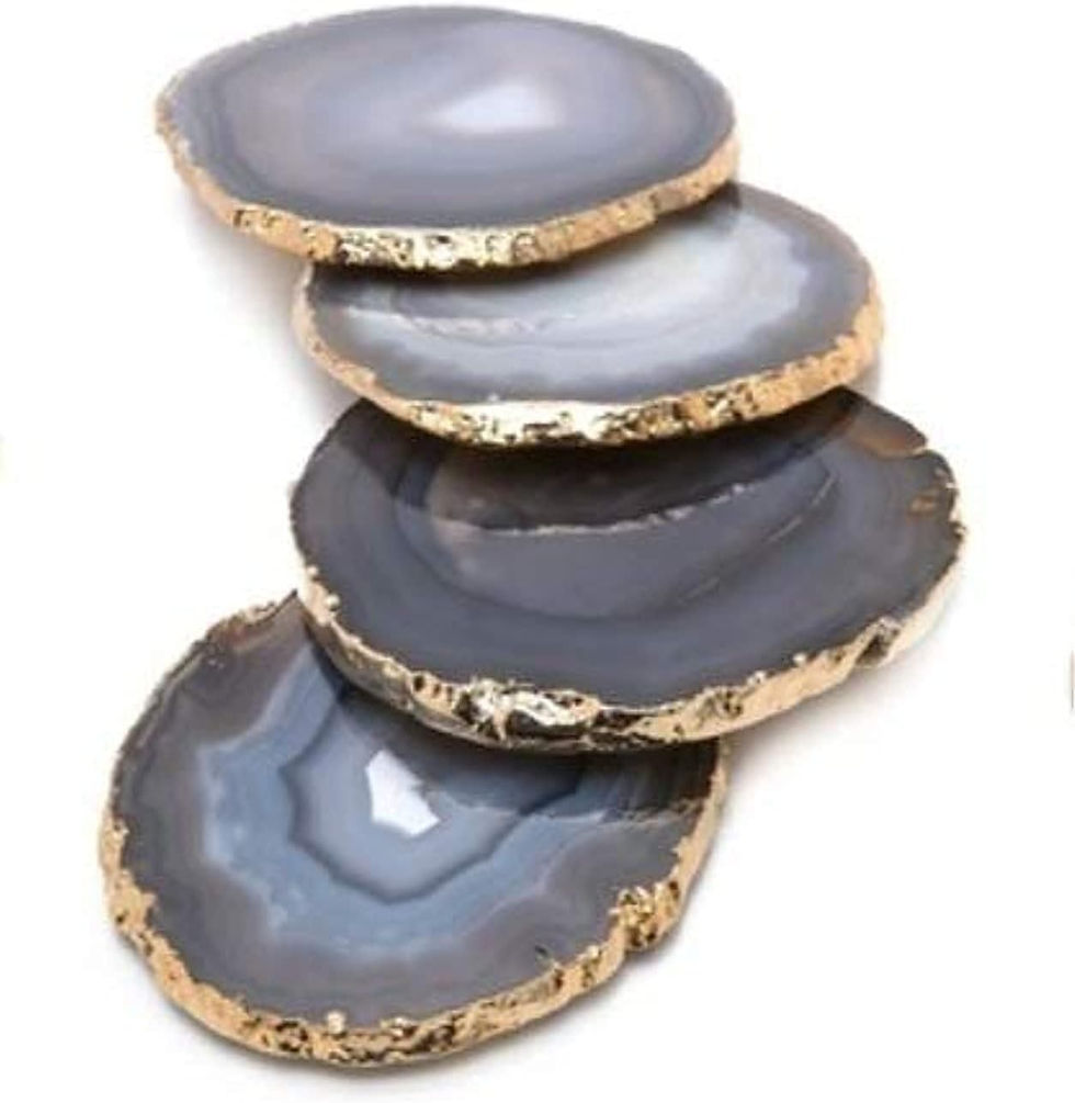 grey agate coasters