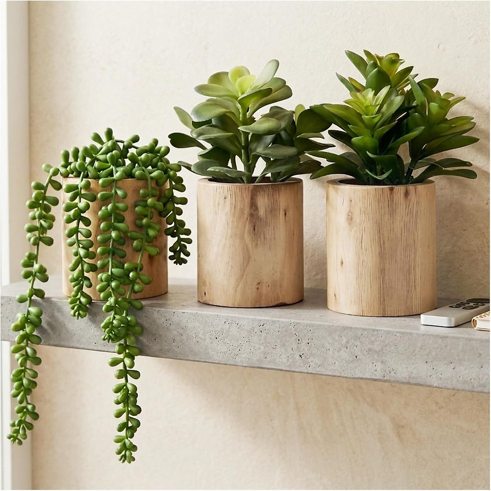 wooden pot succulents