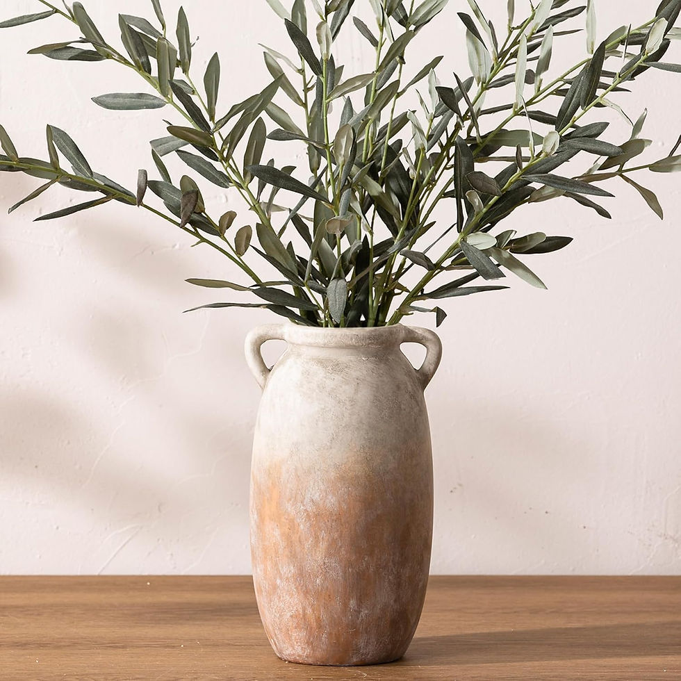 large 12 inch terra cotta vase