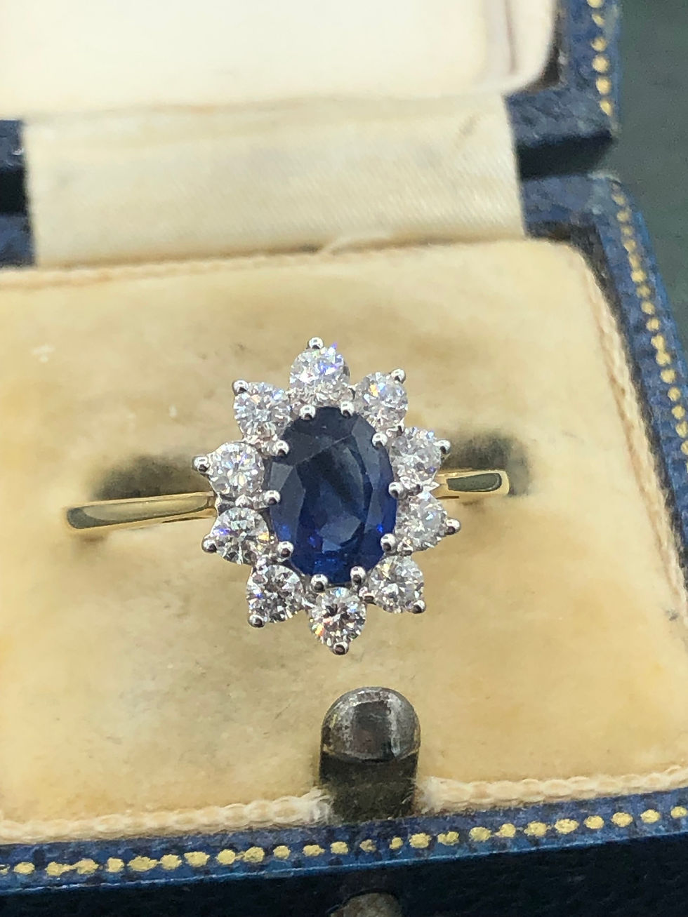 18ct Sapphire and Diamond Cluster 