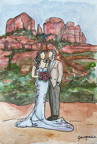 Guest Watercolors live painted in Sedona Arizona.
