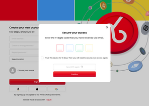 UI Web for secure access to platform
