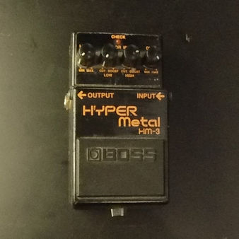 BOSS HM-3 Hyper Metal Distortion Pedal on floor