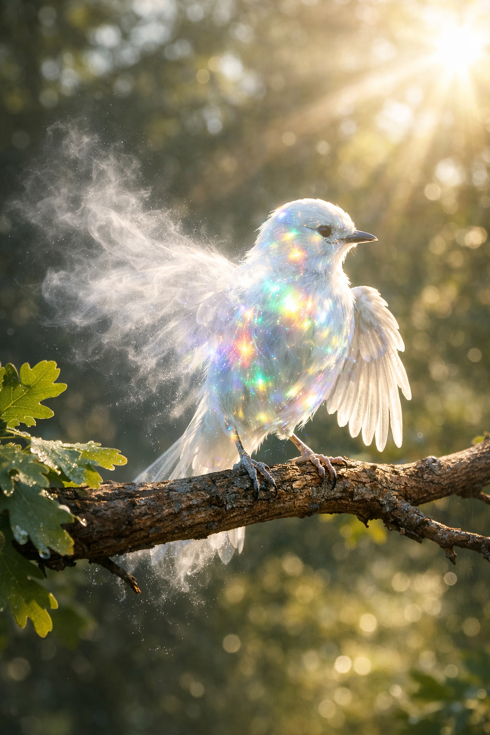 Bird soaring high above landscape with clear view of rivers, mountains, and valleys below, wings spread wide catching thermal currents, suggesting healthy capacity for perspective and overview without disconnection from earth.
