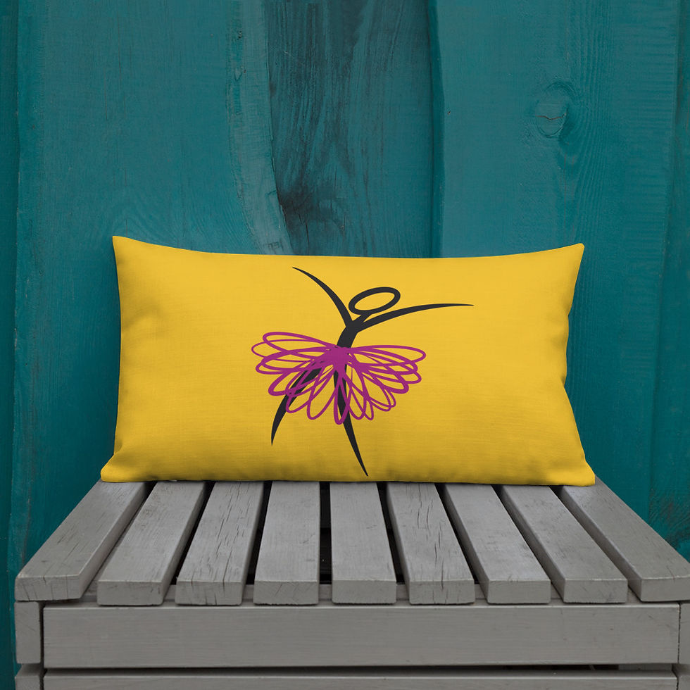 Thumbnail: Ridiculator Double Sided Contrast Pillow (Blue w/tangerine, Tangerine w/magenta)