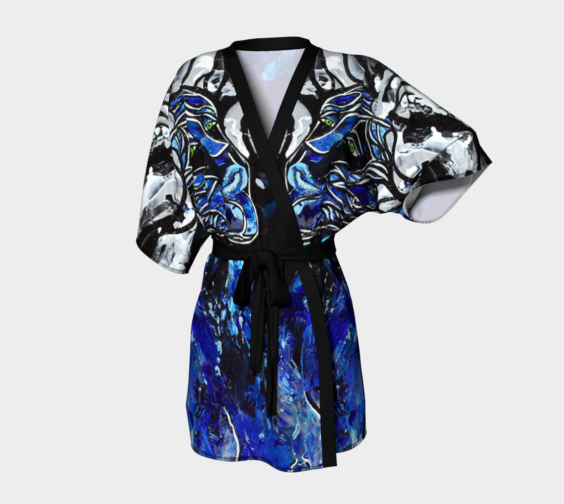 Big Blue Freedoms Kimono Robe