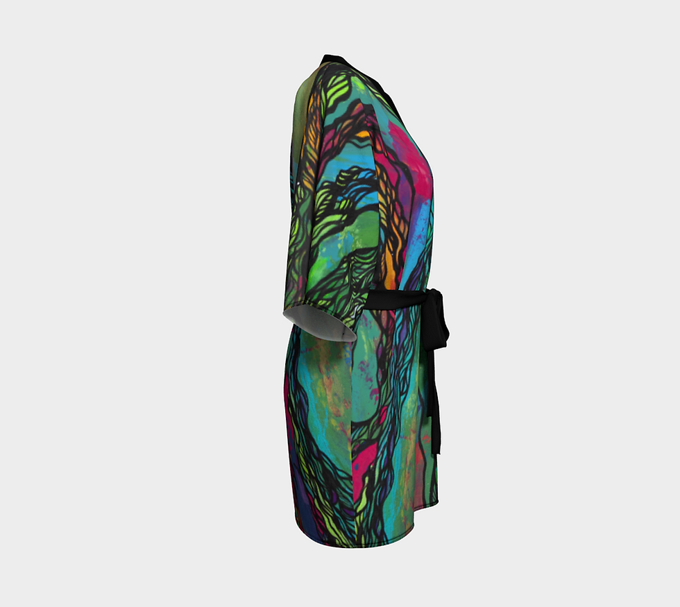 Thumbnail: Colorful Boundaries Kimono Robe