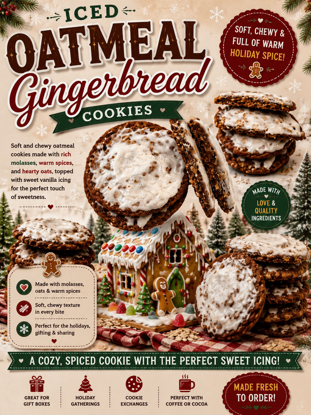 Iced Oatmeal Gingerbread 