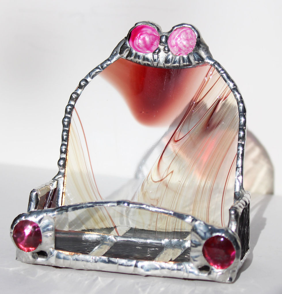 Thumbnail: Red Swirl Business Card Holder 1324