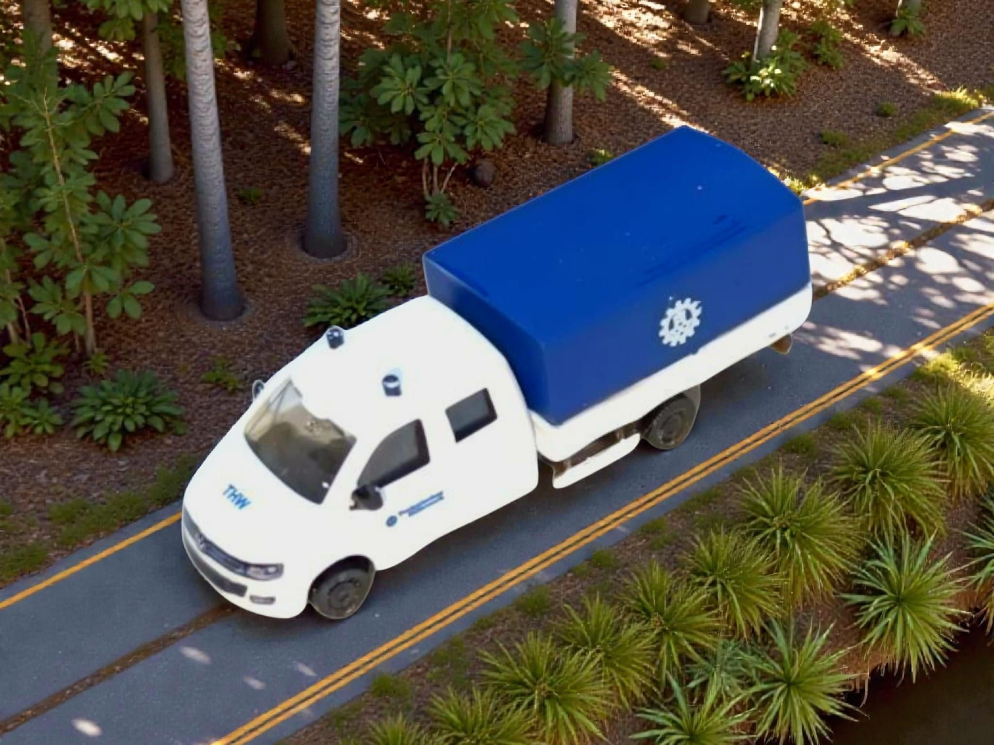 THW008003D T5 VW Kombi Pritsche u Plane