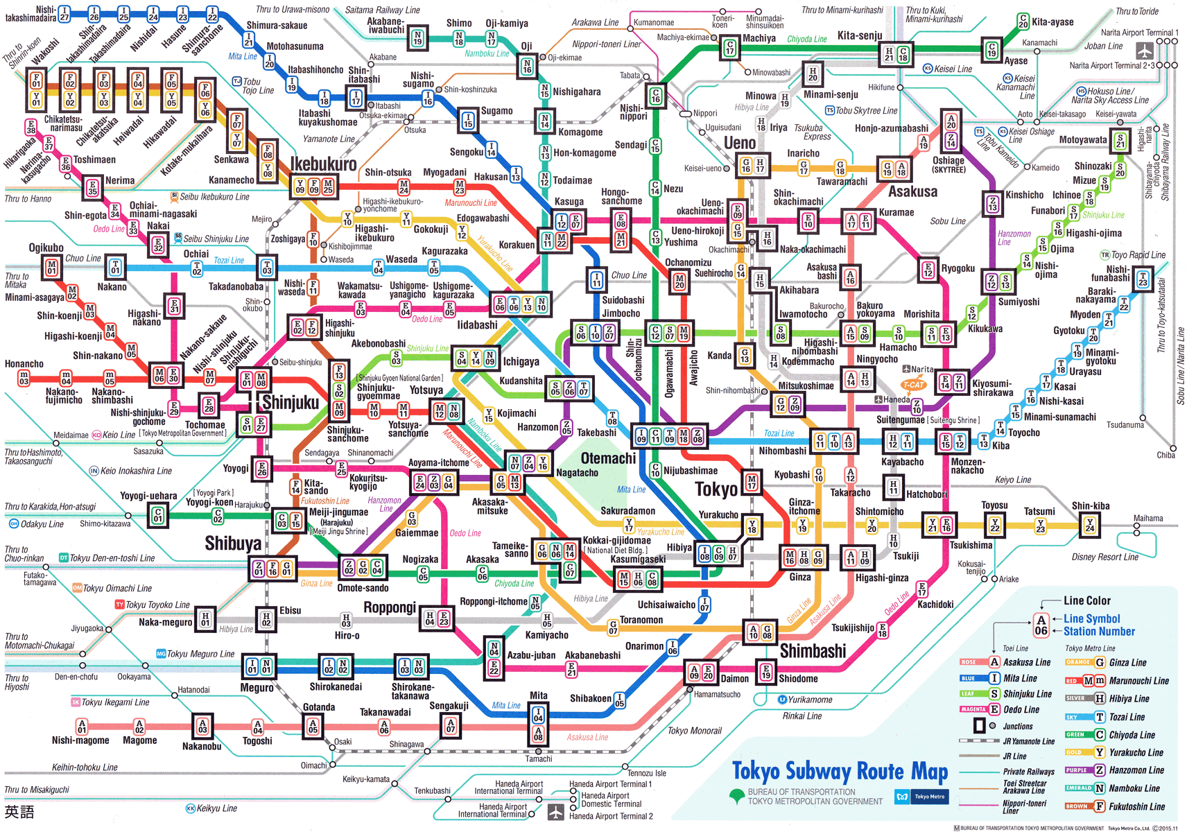Tokyo Rail Map