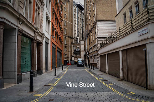 The entire length of Vine Street, London