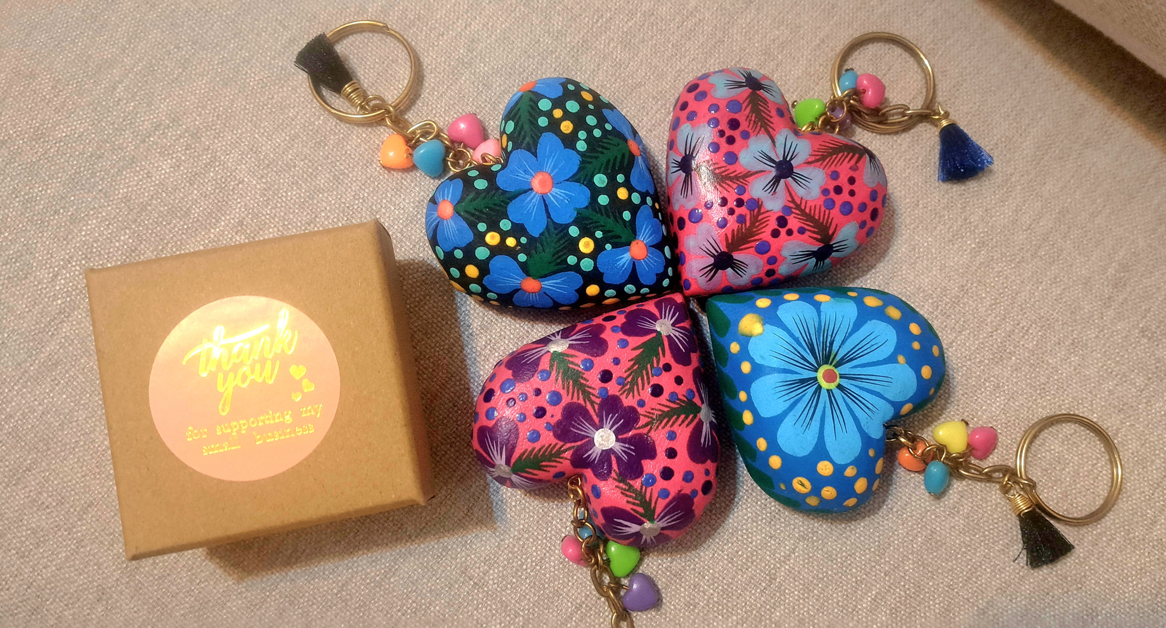 Heart-shaped keychain