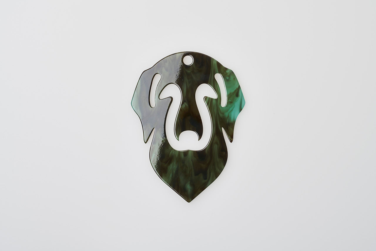 バッグチャーム ゴールデン（マーブルグリーン）