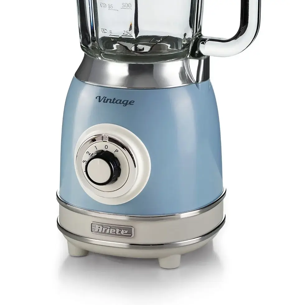 Miniatura: Liquidificador Ariete 583 Vintage Azul Copo de Vidro de 1,5L 1000W