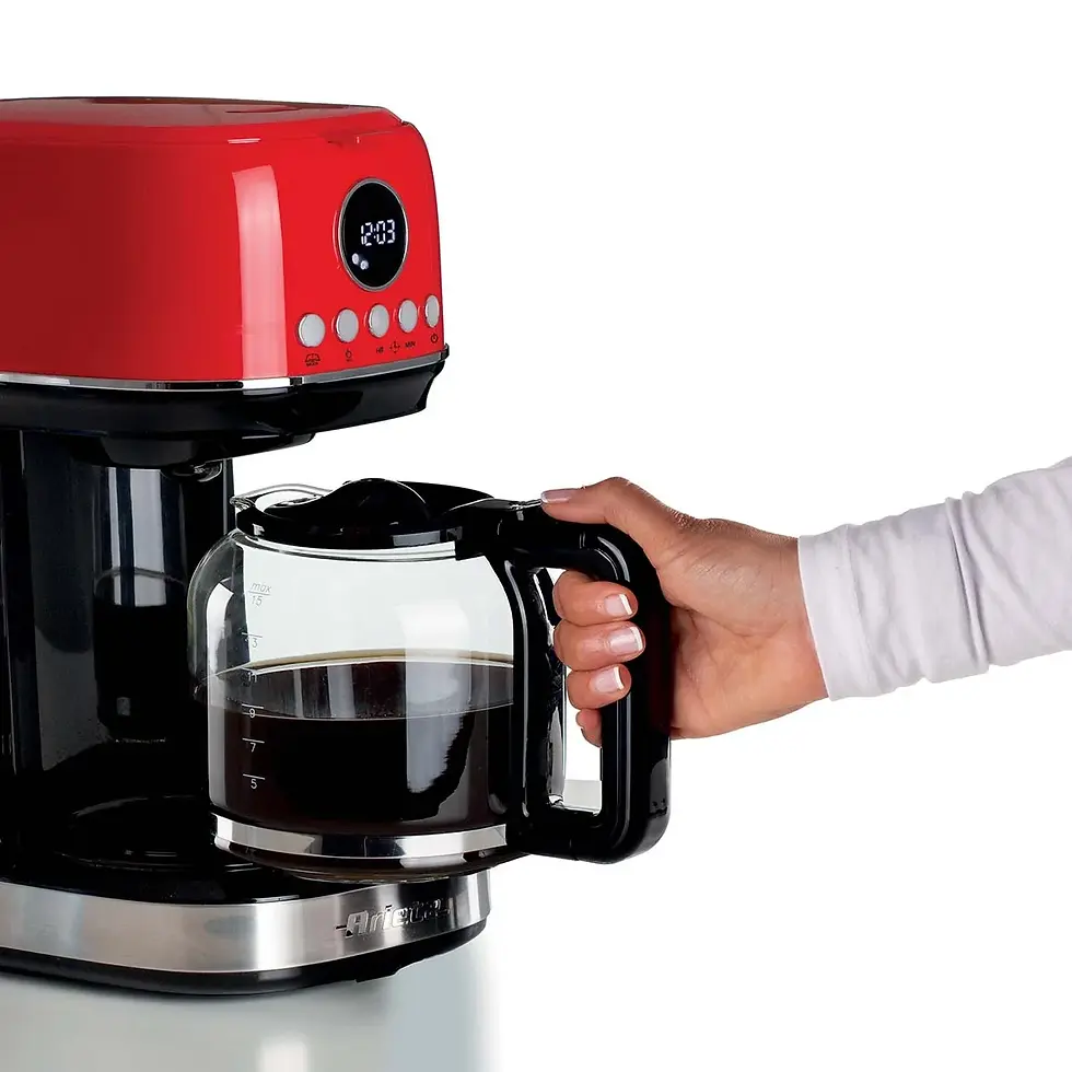 Miniatura: Cafeteira Ariete 1396 Moderna Programável Com Filtro 900W Vermelha
