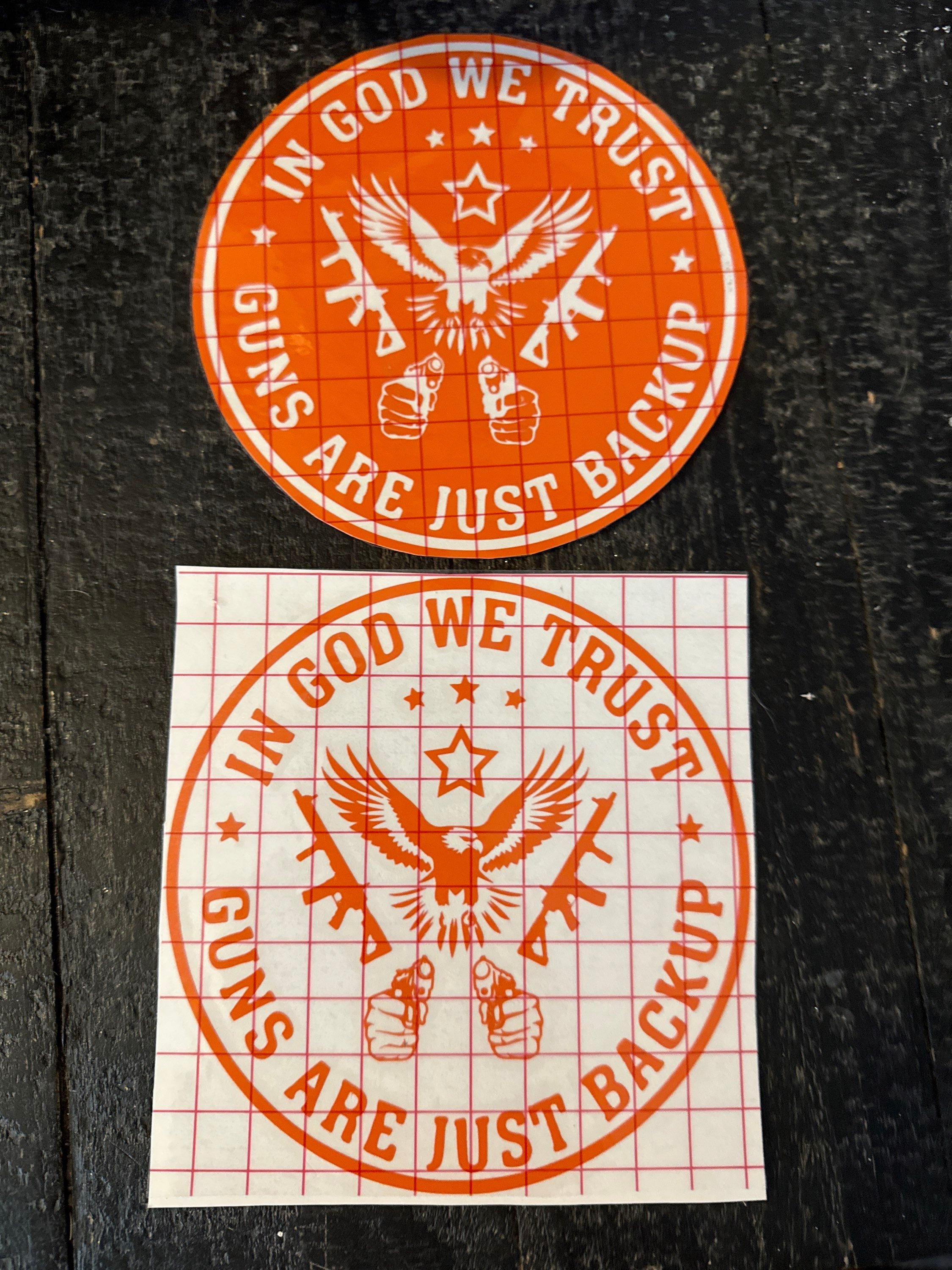 Guns are backup 6”