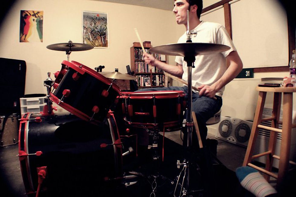 Mark at practice. 