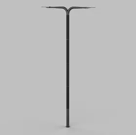 ​Stalp de iluminat cu module solare verticale, otel galvanizat, design modern, compatibil cu module LED, PLG MP01H - Palagio.ro