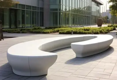 Banca stradala beton armat, tratat pentru durabilitate, finisaje netede, montaj rapid, rezistenta la ciclurile de inghet-dezghet, design modern, PLG-MBE05 - Palagio.ro