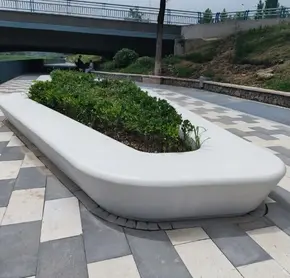 Mobilier urban din beton, finisaje netede, tratat pentru durabilitate, montaj rapid, rezistenta la ciclurile de inghet-dezghet, PLG-MBE06 - Palagio.ro