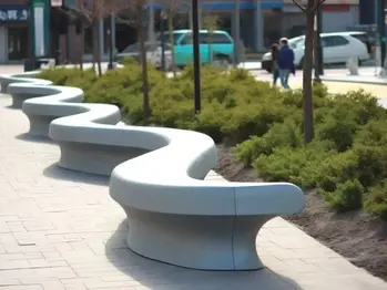 Mobilier urban din beton, tratat pentru rezistenta maxima la ciclurile de inghet-dezghet, stabilitate excelenta, montaj rapid, design modern,  PLG-MBE03 - Palagio.ro