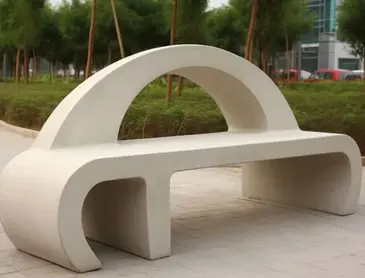 Banca stradala din beton armat, tratat pentru durabilitate, finisaje netede, montaj rapid, design modern, rezistenta la ciclurile de inghet-dezghet, PLG-MBE02 - Palagio.ro
