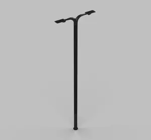​Stalp de iluminat cu module solare verticale, otel galvanizat, design modern, compatibil cu module LED, PLG MP01H - Palagio.ro