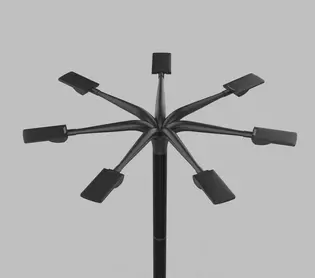​Stalp de iluminat cu module solare verticale, otel galvanizat, design modern, compatibil cu module LED, PLG MP01H - Palagio.ro