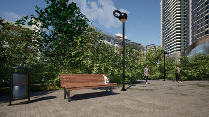 Stalp metalic de iluminat stradal, otel galvanizat la cald, protectie anticoroziva, design fluid in spirala, protectie IP65/IP66, alimentare 100-240 V, Loop, Palagio.ro