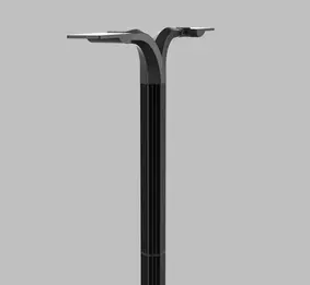 ​Iluminat stradal inteligent, Stalp de iluminat cu module solare verticale, otel galvanizat, design modern, compatibil cu module LED, PLG MP01H, Palagio.ro